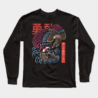 Magical Koi Fish and Bird Full Color Long Sleeve T-Shirt